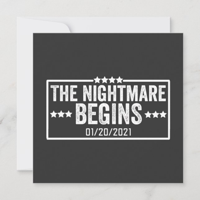 Invitación the nightmare begins (Anverso)