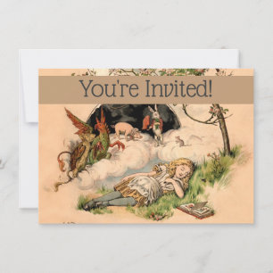 Invitación The Nursery Alice 1890 Cubierta Vintage Wonderland