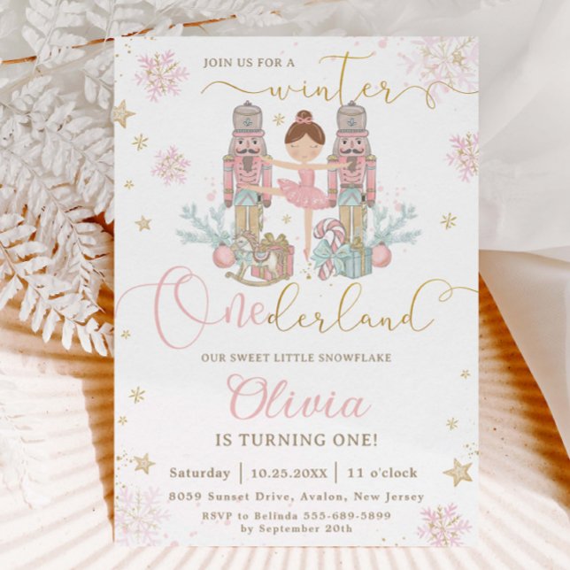 Invitación The Nutcracker Winter Onederland 1st Birthday  (Subido por el creador)