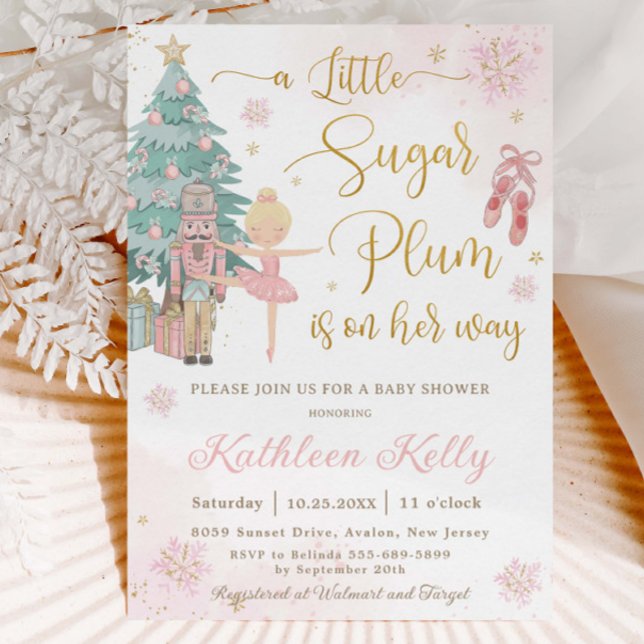 Invitación The Nutcracker Winter Wonderland Girl Baby Shower (Subido por el creador)