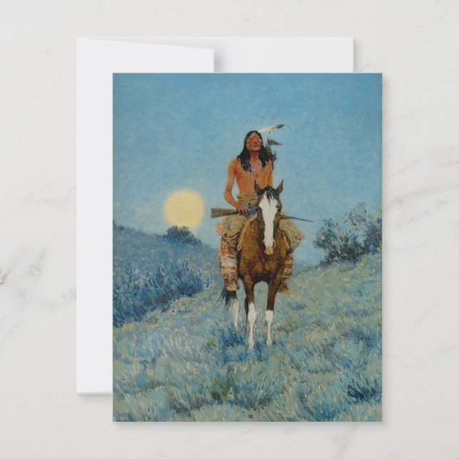 Invitación The Outlier 1909 de Frederic Remington (Anverso)