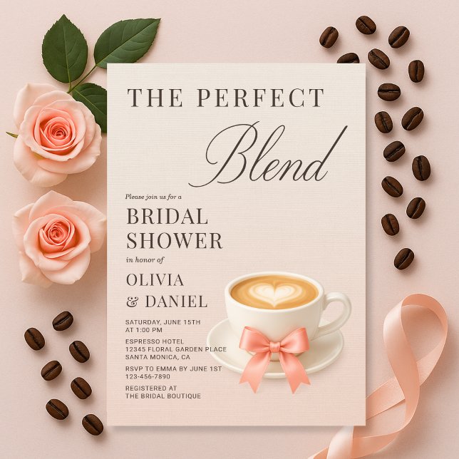 Invitación The Perfect Blend Couple Shower Coffee (Subido por el creador)