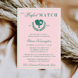 Invitación The Perfect Match Pickleball Club Bridal Shower