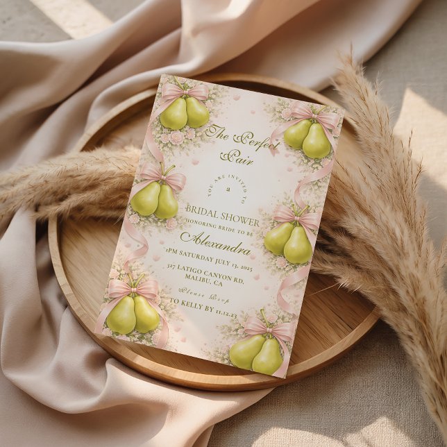 Invitación The Perfect Pair Pear Bridal Shower (Subido por el creador)
