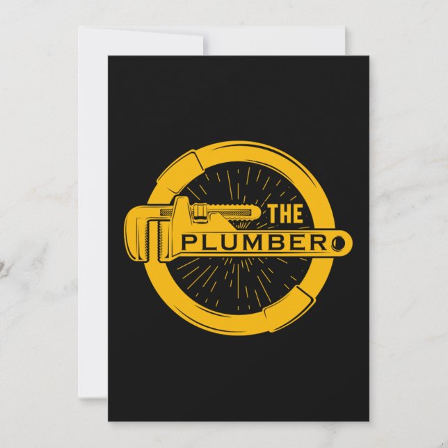 Invitación The Plumber Plumbing Pipe Craft Profession Gift (Anverso)