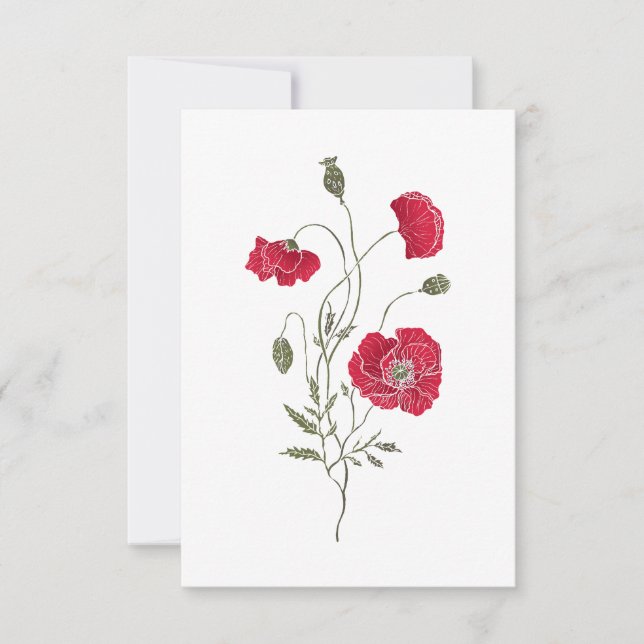 Invitación The Red Poppie (Anverso)