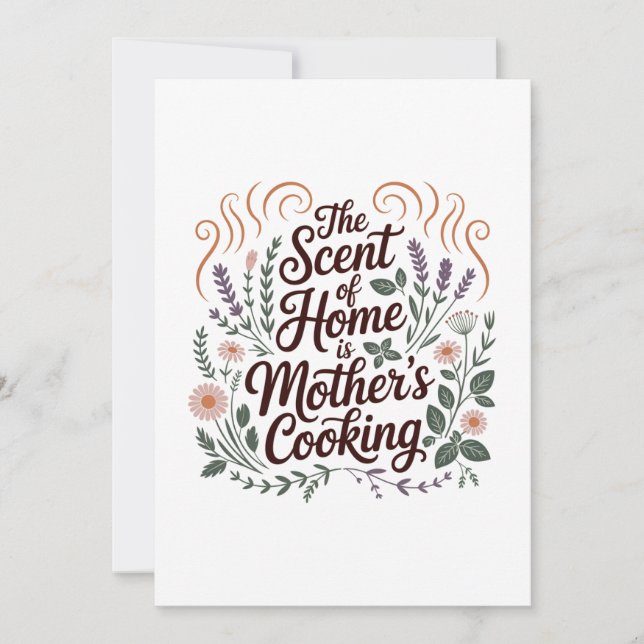 Invitación The Scent Of Home Is Mother's Cooking (Anverso)