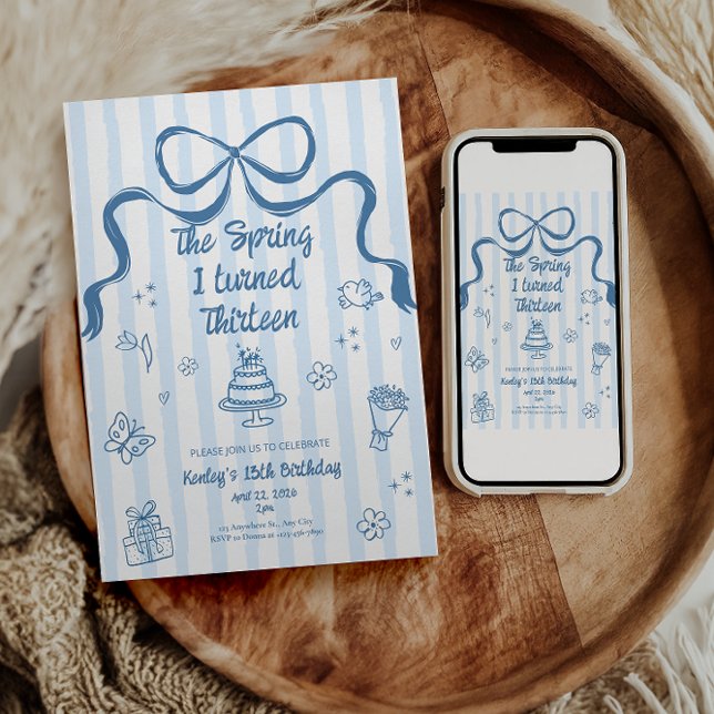 Invitación The Spring I turned 13 Birthday Invitation (Subido por el creador)