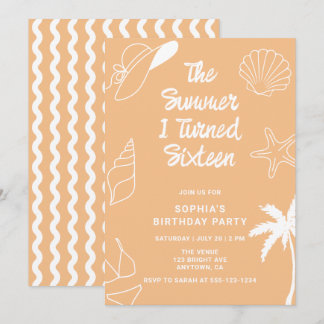 Invitación The Summer I Turned Sixteen 16th Birthday Party