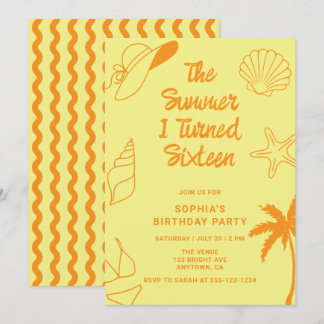 Invitación The Summer I Turned Sixteen 16th Birthday Party