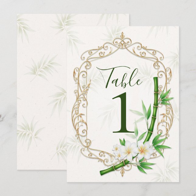 Invitación The Tropical Imperial Bamboo Garden Wedding  (Anverso / Reverso)