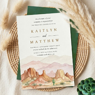 Invitación The Watercolor Desert Range Wedding Suite -