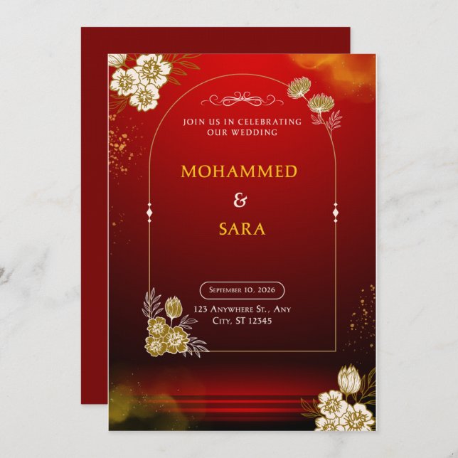 Invitación The Weidiing Invitation (Anverso / Reverso)