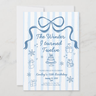 Invitación The Winter I turned 12 Birthday Invitation