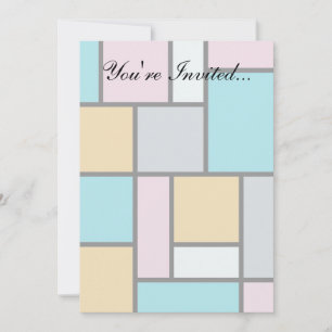 Invitación Theo Van Doesburg - Composición 17 - Arte mondrino