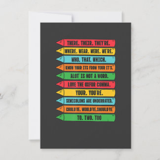 Invitación There Their They're English Grammar Teacher