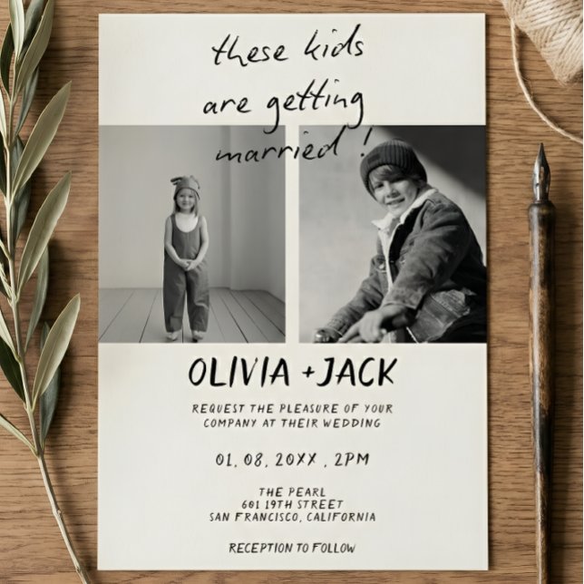 Invitación These Kids Are Getting Married Child Photo Wedding (Subido por el creador)