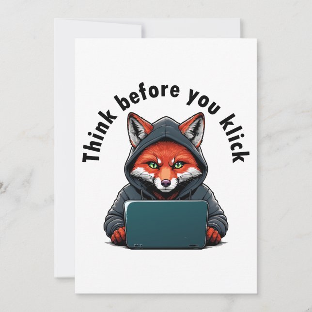 Invitación Think before you click - Cyber Security (Anverso)