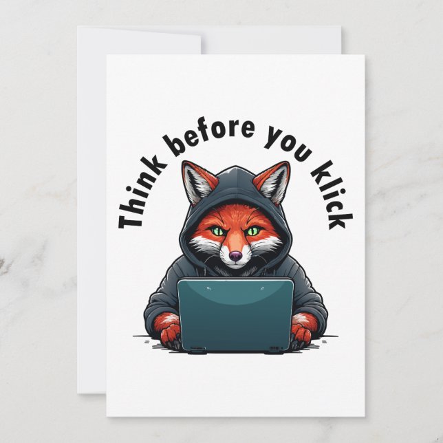 Invitación Think before you click - Cyber Security (Anverso)