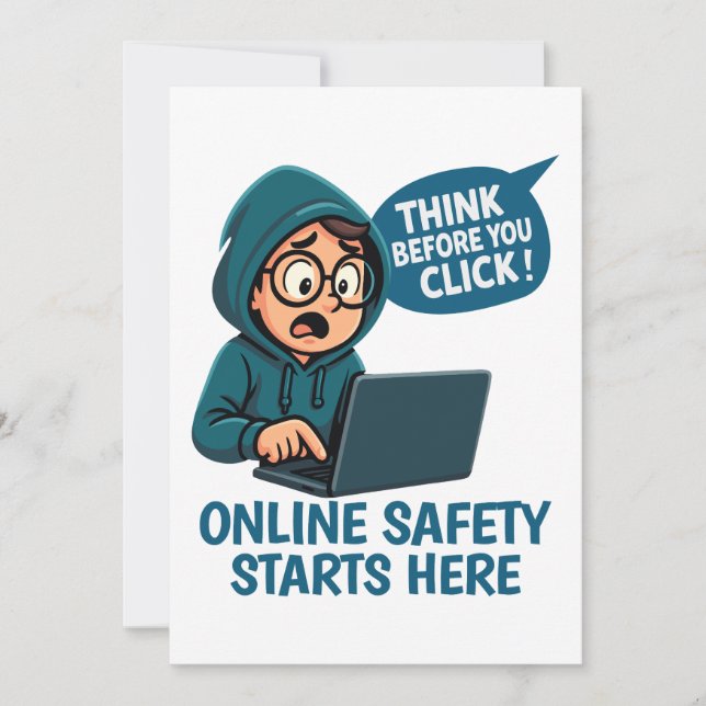 Invitación Think Before You Click - Online Safety Awareness (Anverso)