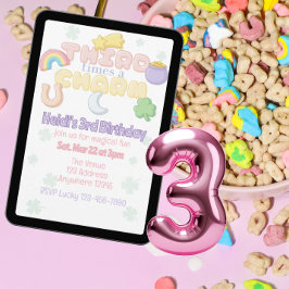Invitación Third Times a Charm, Lucky Charm 3rd Birthday
