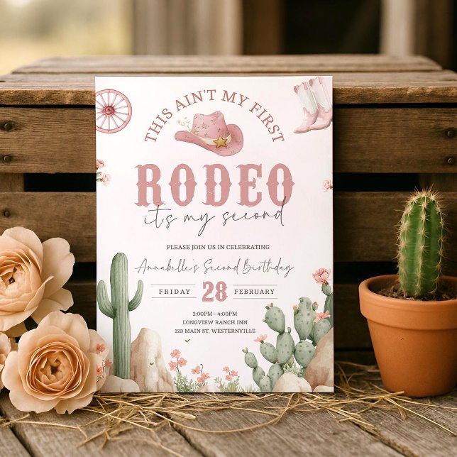 Invitación This Ain’t My First Rodeo Birthday Invitation, 2nd (Subido por el creador)