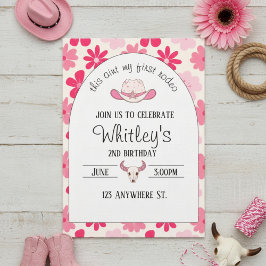 Invitación this aint my first rodeo. 2nd birthday invitation