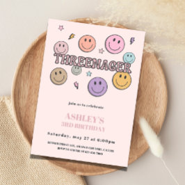 Invitación Threenager Birthday Invitation, 3rd Birthday