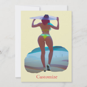 Invitación Thunder_Cove, Chica de playa de booty en bikini