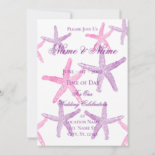 Invitación Thunder_Cove de Starfish Púrpura Rosa
