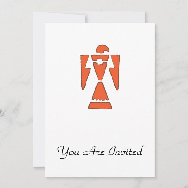 Invitación ThunderBird - Diseño del Suroeste de la India (Anverso)