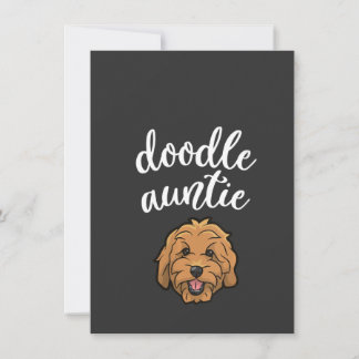 Invitación Tía Goldendoodle Mujer Tía Doodle Tía Divertido Pe