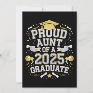 Invitación Tía Orgullosa De Un Graduado 2025 Graduación Famil