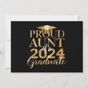 Invitación Tía orgullosa de una graduación de la promoción de