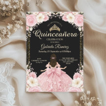 Tiara dorada de acuarela negra y rosa rubor