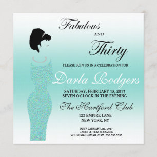 Invitación Tiara Fiesta Fabulous Y 3030th Birthday Fiesta