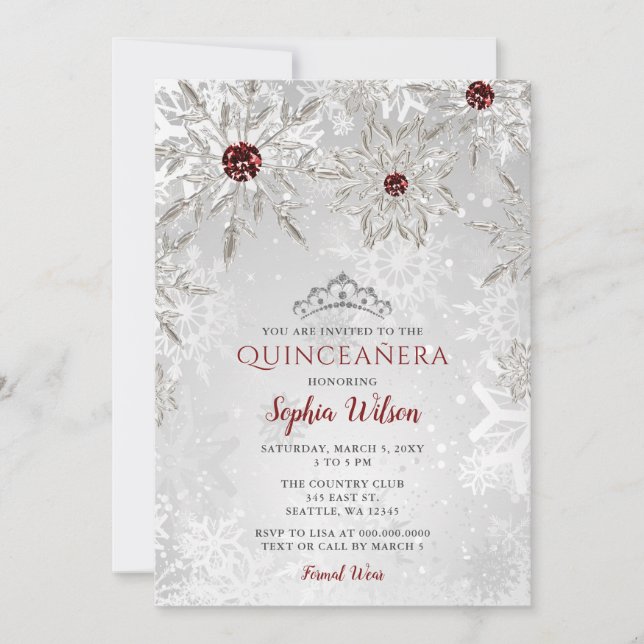 Invitación Tiara Quinceañera (Anverso)