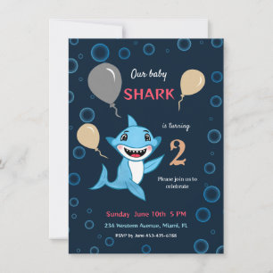 Invitación Tiburón bebé