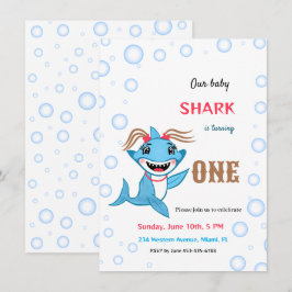 Invitación Tiburón bebé