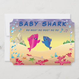 Invitación Tiburón 🦈 cumpleaños bebé Fiesta del Océano Diver