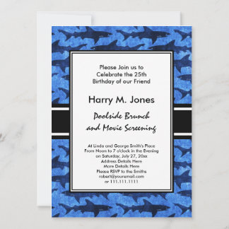 Invitación Tiburones en el Mar Azul profundo