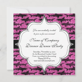 Invitación Tiburones Girly Hot Pink