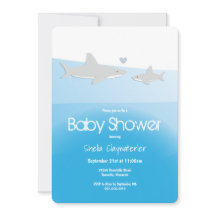 Tiburones y Baby Shower vertical oceánico