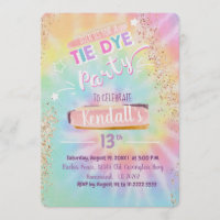 Invitación Tie Dye