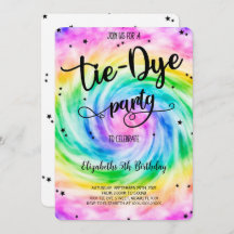 Invitación Tie Dye