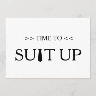 Invitación Tiempo al fondo del blanco de Suitup