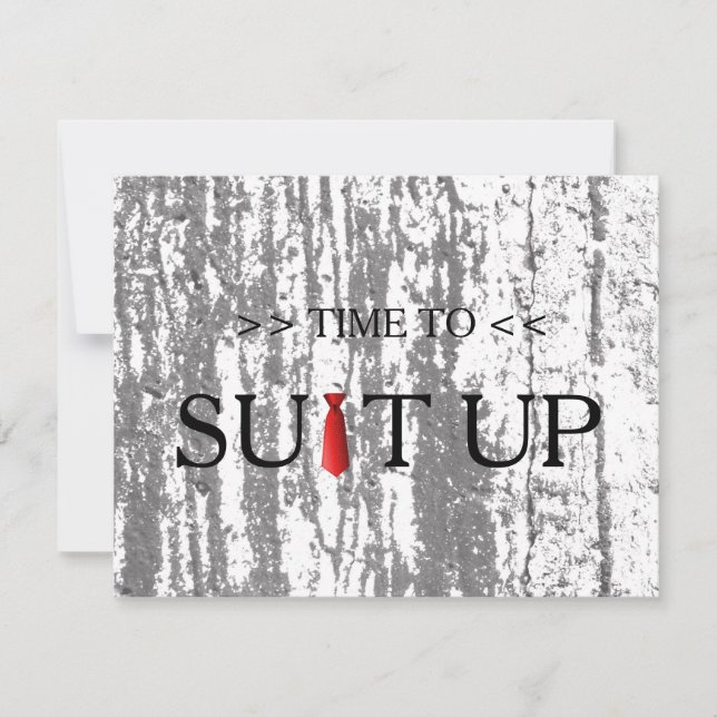 Invitación Tiempo de ajustar el anclaje rojo del fondo de la  (Anverso)