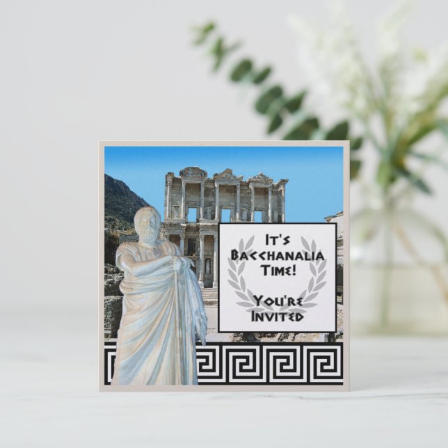 Invitación Tiempo de Bacchanalia (Anverso de pie)