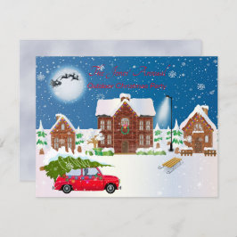 Invitación Tiempo de Fiesta al aire libre para navidades