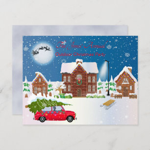 Invitación Tiempo de Fiesta al aire libre para navidades